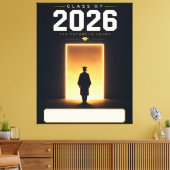 Afrondingsklasse 2026 Geschenk met eigen naam Canvas Afdruk (Insitu (Woonkamer))