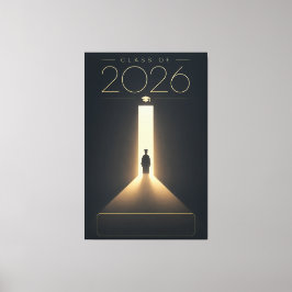 Afrondingsklasse 2026 Geschenk met eigen naam Canvas Afdruk