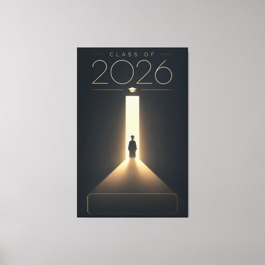 Afrondingsklasse 2026 Geschenk met eigen naam Canvas Afdruk (Voorkant)