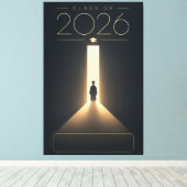 Afrondingsklasse 2026 Geschenk met eigen naam Canvas Afdruk (Insitu (Houten vloer))