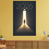 Afrondingsklasse 2026 Geschenk met eigen naam Canvas Afdruk (Insitu (Woonkamer))