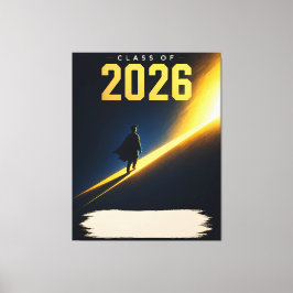 Afrondingsklasse 2026 Geschenk met eigen naam Canvas Afdruk