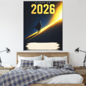 Afrondingsklasse 2026 Geschenk met eigen naam Canvas Afdruk (Insitu (Slaapkamer))