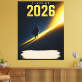 Afrondingsklasse 2026 Geschenk met eigen naam Canvas Afdruk (Insitu (Woonkamer))