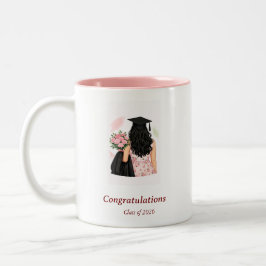 Afrondingsmok – Bloemige diploma mok 2026 – Elegan