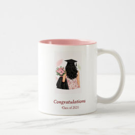Afrondingsmok – Bloemige diploma mok 2026 – Elegan