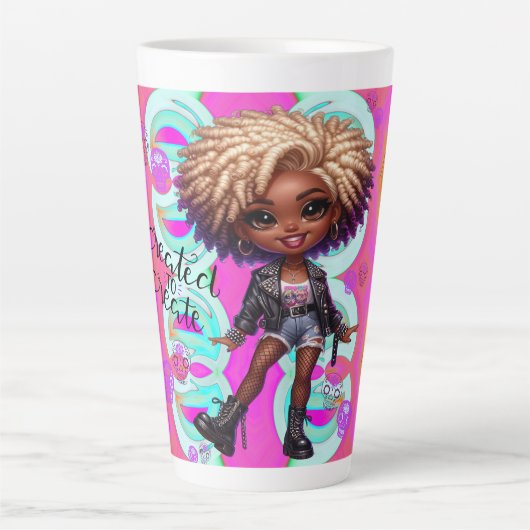 Afropunk Creëer voor Creëer Latte Mok (Voorkant)