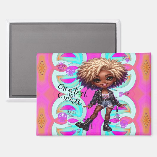 Afropunk Creëer voor Creëer Magnet (Voorkant / Achterkant)