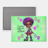 Afropunk Gelukkigste Meisjes Magneet (Voorkant / Achterkant)