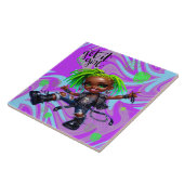 Afropunk Get It Girl Keramische Tegel Tegeltje (Zijkant)