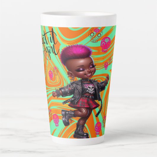 Afropunk Get It Girl Latte Mok (Voorkant)