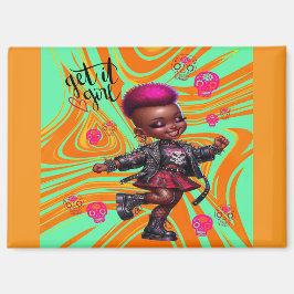 Afropunk Get It Girl Oranje Magnet