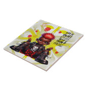 Afropunk Maak Muziek Keramische Tegel Tegeltje (Zijkant)