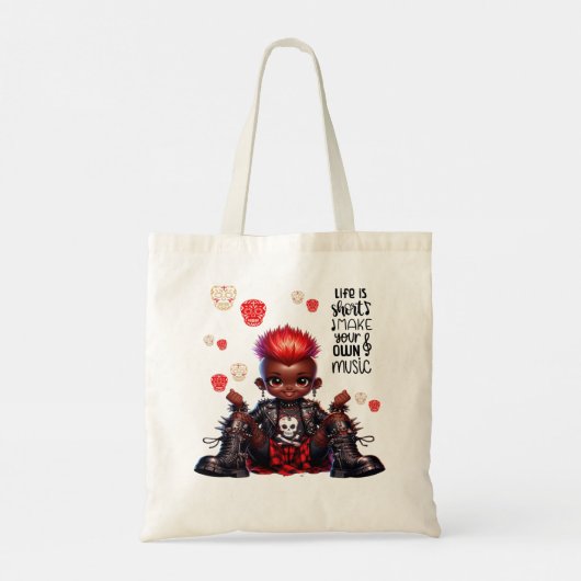 Afropunk maakt je eigen muziek Canvas tas (Achterkant)