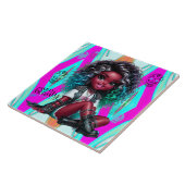 Afropunk Wild Beauty Keramische Tegel Tegeltje (Zijkant)