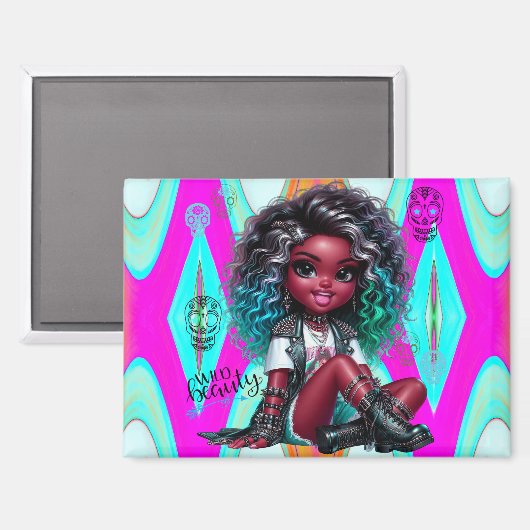 Afropunk Wild Beauty Magnet (Voorkant / Achterkant)