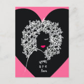 Afro's zijn liefde briefkaart (Voorkant)