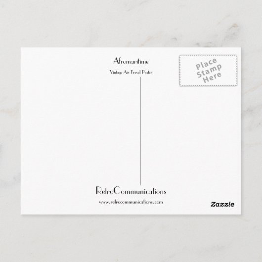 Afrosea Briefkaart (Achterkant)