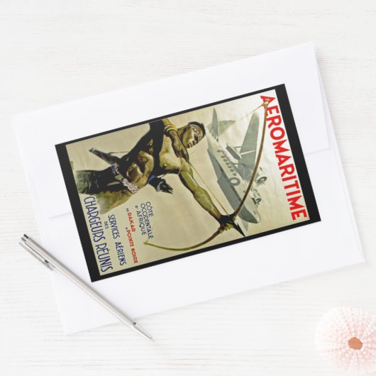 Afrosea Rechthoekige Sticker (Envelop)