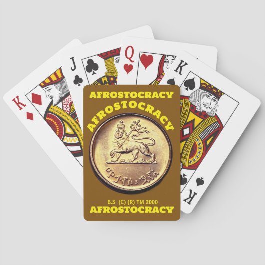 AFROSTOCRATIE KAARTEN. Sheriff Pokerkaarten (Achterkant)