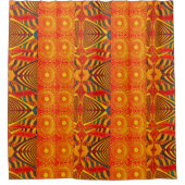 AfroUrban multicolor geometrisch douchegordijn (Voorkant)