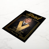 Afs. Gouden greep Helder uw toekomst op Folie Uitnodiging (Gedraaid)