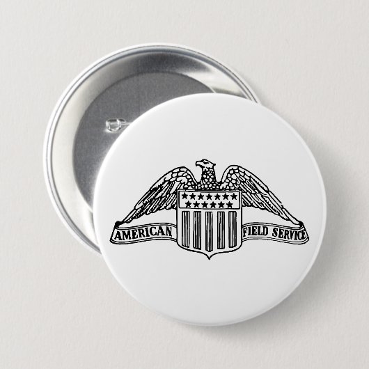 AFS Logo 1947 ronde Button, groot, 3 inch Button 7,6 Cm (Voorkant /achterkant)
