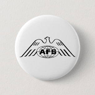 AFS Logo 1969 ronde Button, groot, 3 inch Button 5,7 Cm