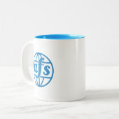 AFS Logo 1972 Classic Mok, 11 oz Tweekleurige Koffiemok (Voorkant links)