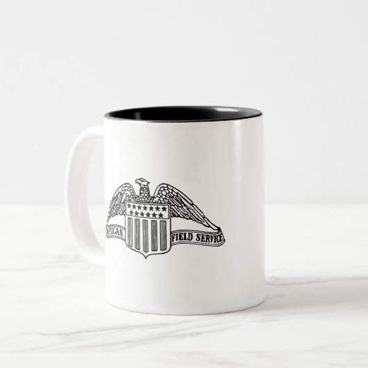 AFS tweekleurige Mok (Voorkant links)