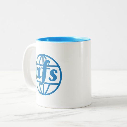 AFS tweekleurige Mok (Voorkant links)