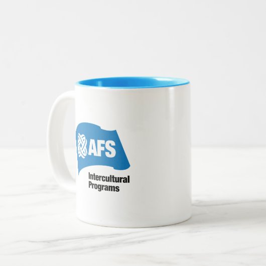 AFS tweekleurige Mok (Voorkant links)