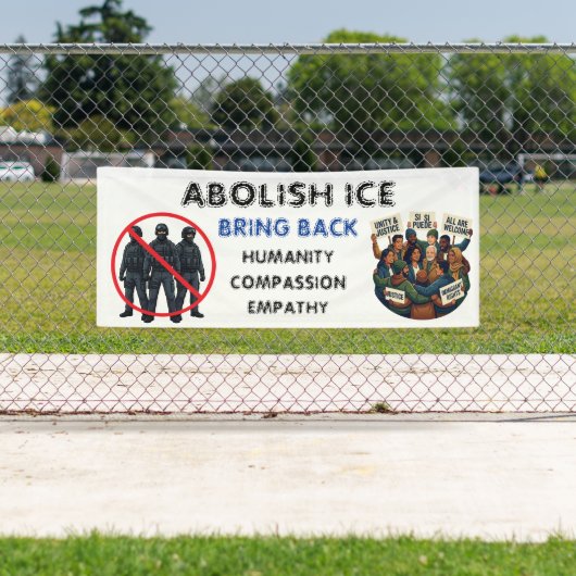 Afschaffen ICE | Breng compassie en empathie terug Spandoek (Insitu)