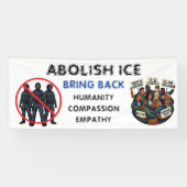 Afschaffen ICE | Breng compassie en empathie terug Spandoek (Horizontaal)