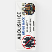 Afschaffen ICE | Breng compassie en empathie terug Spandoek (Verticaal)
