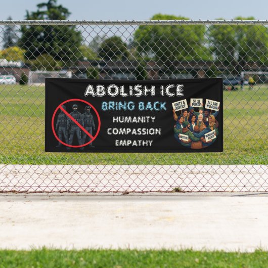 Afschaffen ICE | Breng compassie en empathie terug Spandoek (Insitu)