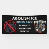 Afschaffen ICE | Breng compassie en empathie terug Spandoek (Horizontaal)