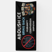 Afschaffen ICE | Breng compassie en empathie terug Spandoek (Verticaal)