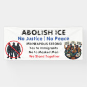 Afschaffen ICE | Breng mededogen en empathie terug Spandoek (Horizontaal)