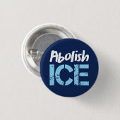 Afschaffen ICE | Lt Blauwe Dk Blauwe Ronde Button 3,2 Cm (Voorkant /achterkant)