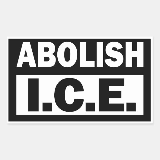 Afschaffen ICE Rechthoekige Sticker (Voorkant)