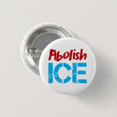 Afschaffen ICE | Rood Blauw Ronde Button 3,2 Cm (Voorkant /achterkant)