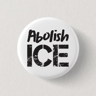 Afschaffen ICE | Zwart op wit Ronde Button 3,2 Cm