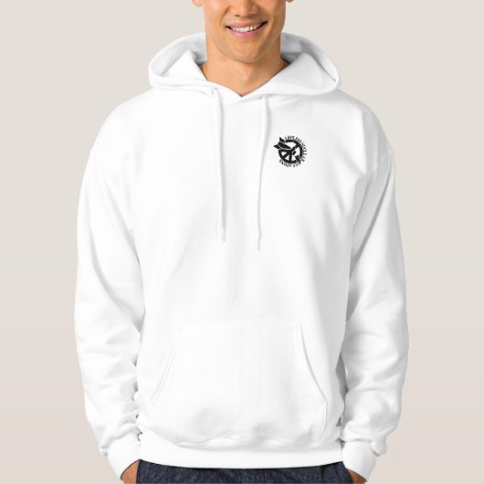 Afschaffen Kernwapens - witte hoodie (Voorkant)