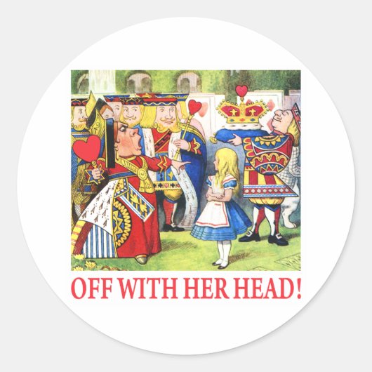 AFSCHAFFEN MET HAAR HOOFD! RONDE STICKER (Voorkant)