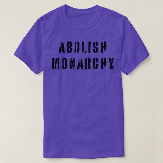 Afschaffen monarchie 2 t-shirt (Design voorkant)