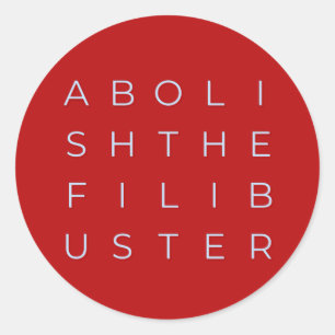 Afschaffen van de Filibuster Circle Sticker