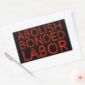 AFSCHAFFEN VAN DE GEBONDEN ARBEID RECHTHOEKIGE STICKER (Envelop)