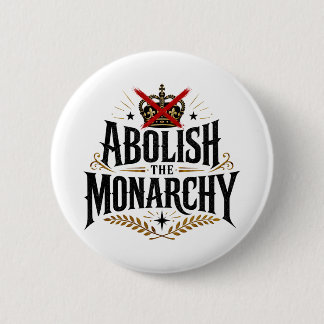 Afschaffen van de monarchie Geen kroon Ronde Button 5,7 Cm