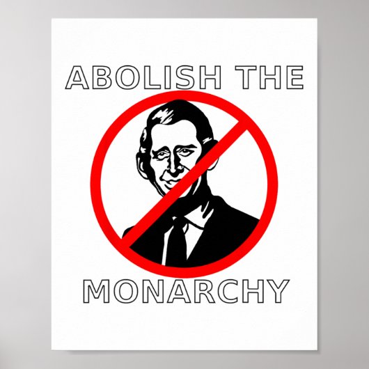 Afschaffen van de monarchie - Koning Charles Poster (Voorkant)